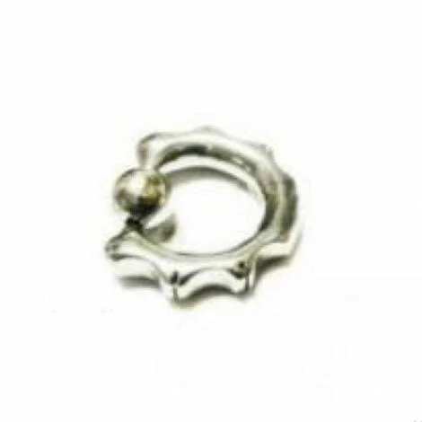 316L Steel Captive Bead Ring With Indenting