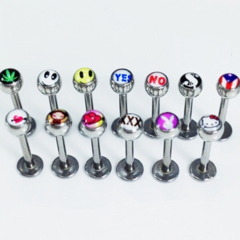 Labret Monroe with Gloss Logo Ball Top