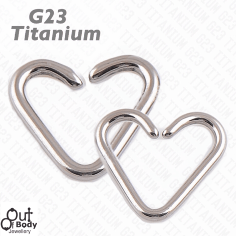 Cartilage/ Ear G23 Titanium Daith Heart Ring