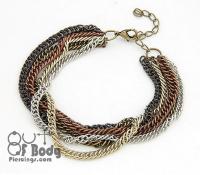 Multi Coloured Chain Bracelet