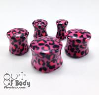 Acrylic Pink Leopard Print Saddle Fit Plug