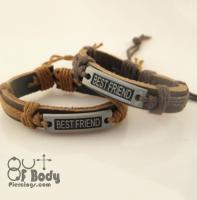 Leather & Hemp Best Friend Wristband