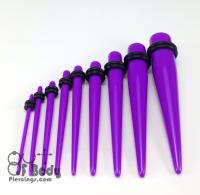 Taper in Light Purple Acrylic With O Ring In Single Or 9PC Kit