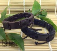 Black or Brown Leather Wristbands