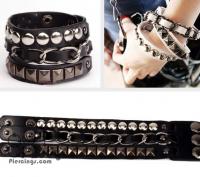 Chains & Studs Cuff Bracelet