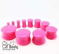 Acrylic Double Flare Pink Saddle Plug
