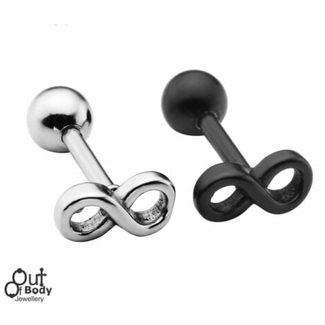 Cartilage/ Tragus Barbell Small Infinity Top Earring