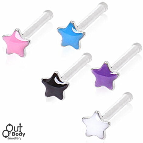 Glossy Star Top Nose Bone