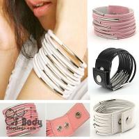 Black, Pink & White Multi Layer Wristbands