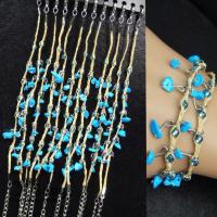 Raffia & Turquoise Stone Bracelet