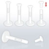Bioflex Push Fit Disc Top Flexible Labret/ Monroe Ear Retainer