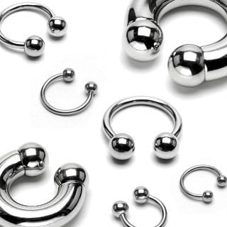 316L Steel Horseshoe Circular Barbell with Ball In Mixed Sizes