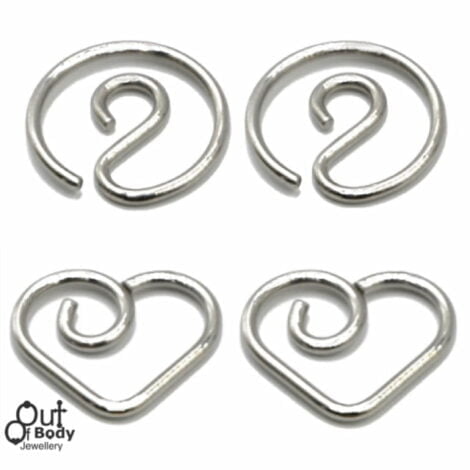 Ear Cartilage Daith Heart Or Daith Yin Yang Ring