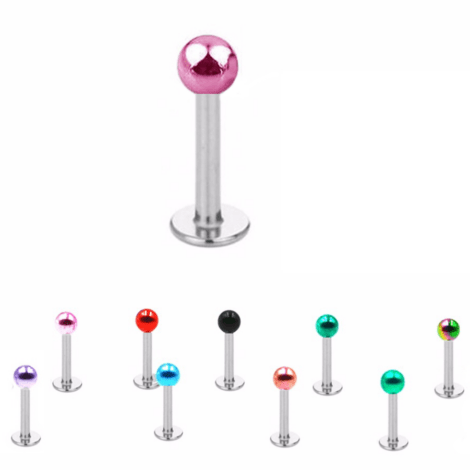 Labret Monroe with Titanium Coloured Balls