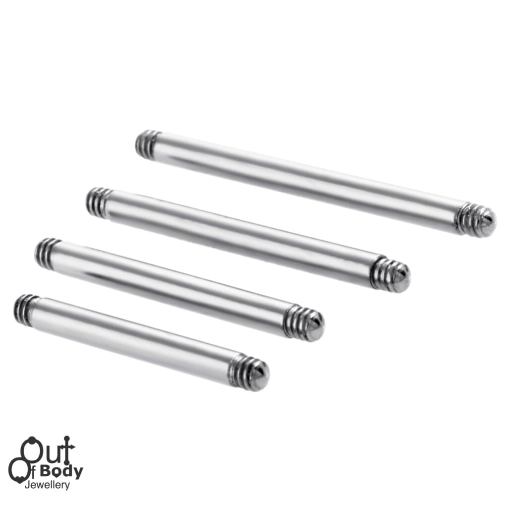 316L Surgical Steel Spare Straight Tongue/ Nipple Barbells
