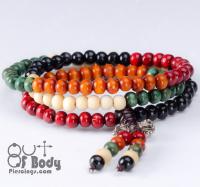 Tibetan Mala Multicolour 8mm Prayer Beads Bracelet / Necklace