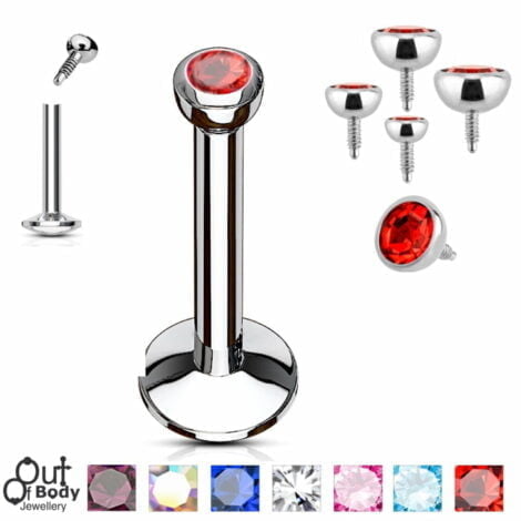 Ear Cartilage Stud Helix Tragus with CZ Top