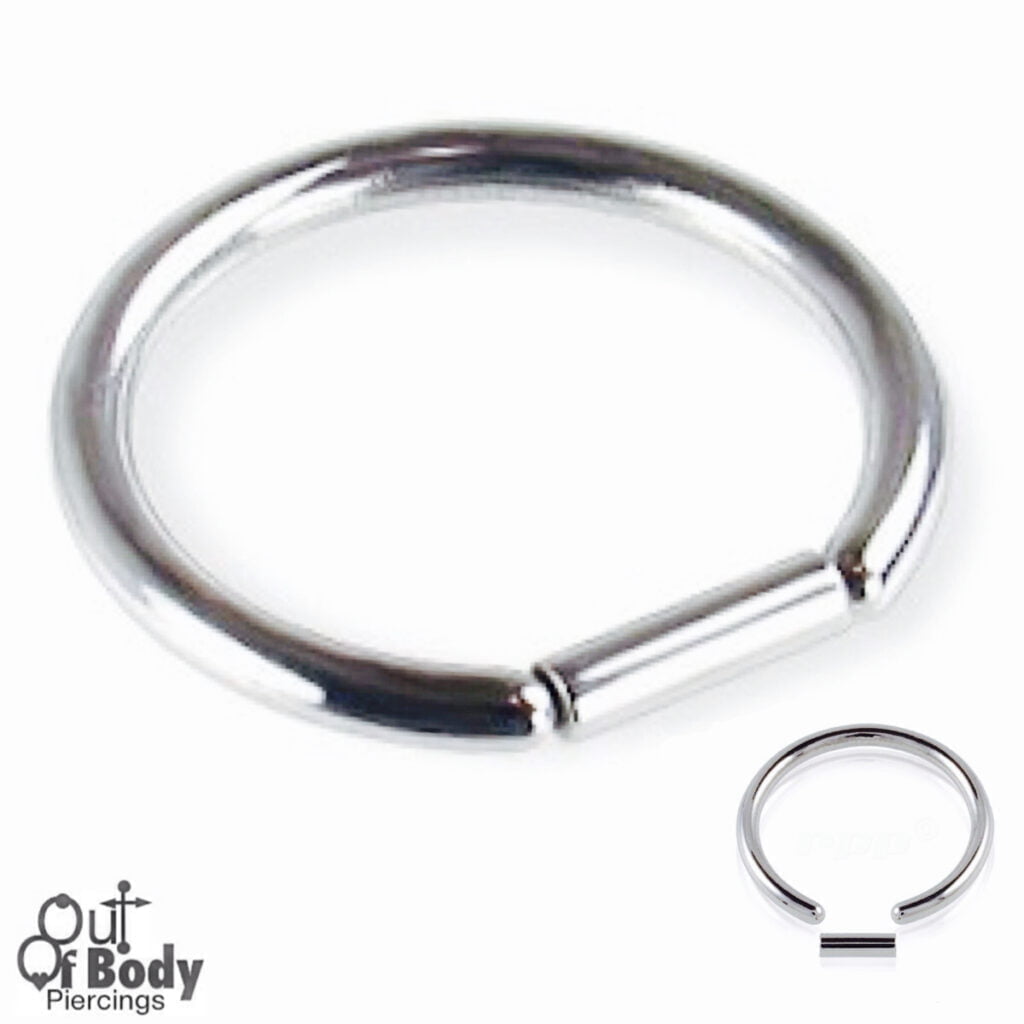 Seamless Segment Straight Ear/ Septum Ring Hoop In 316L S.Steel