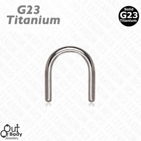 G23 Solid Titanium Curved Septum Ring Retainer