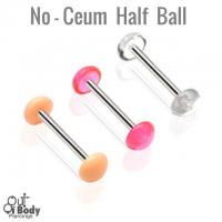 Acrylic No-Ceum Hide Half Balls W/ 316L Steel Barbell Mix Size