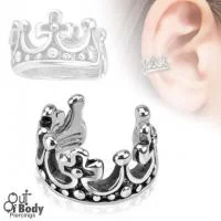Cartilage/ Helix Ear Cuff Non Piercing W/ Crown Design