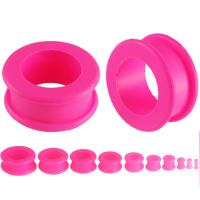 Silicon Double Flared Tunnel in Pink