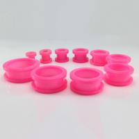 Acrylic Threaded Double Flare Tunnel In Pink
