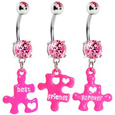 Best Friends Forever 3 Piece Puzzle Set Belly Ring