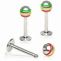 Jamaican Rasta 3 Stripe Ball Top Labret