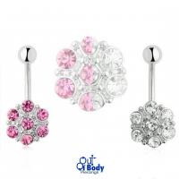 Crystal Snowflake Belly Ring