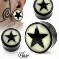 Acrylic Black Star Saddle Plug