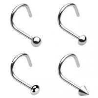 18G/ 20G Mixed Shape Top 316L Surgical Steel Nose Screw