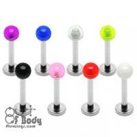Labret W/ Clear Coloued UV Acrylic Ball