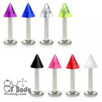 Labret W/ Clear Coloured UV Acrylic Cone