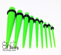 Taper in Green Acrylic With O Rings In Single Or 9PC Kit
