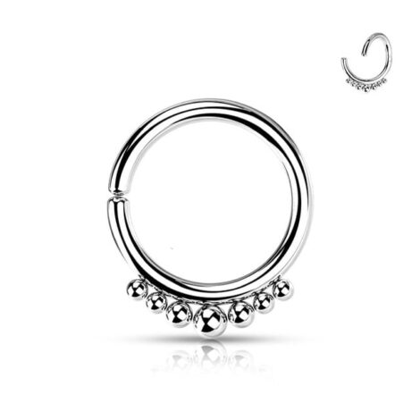 Hoop Ring All 316L Surgical Steel Bendable with Balls for Cartilage, Nose, Septum - Image 4