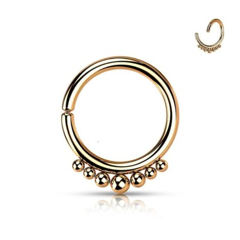 Hoop Ring All 316L Surgical Steel Bendable with Balls for Cartilage, Nose, Septum - Image 3