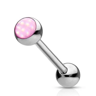 Illuminating Stone Set 316L Surgical Steel Tongue Barbell Rings - Image 4