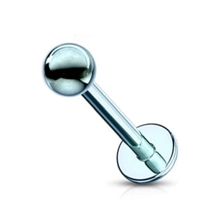 Ear Cartilage Labret Flat Back Stud With Ball Top In PVD Colours - Image 6