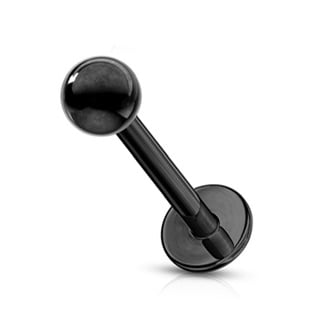 Ear Cartilage Labret Flat Back Stud With Ball Top In PVD Colours - Image 9