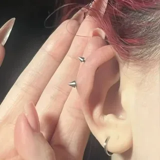 Ear Cartilage Lip Labret with Threadless Push Pin Round, Cone, Ball Tops - Image 7