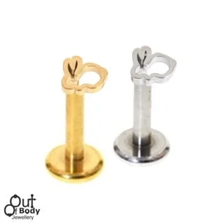 Ear Cartilage, Labret Stud with Micro Bunny Top