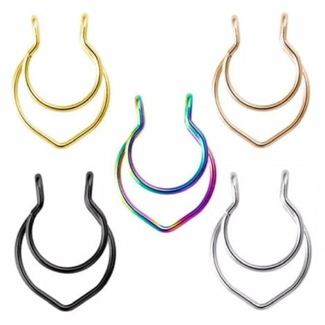 Fake Septum Ring with Double Layer