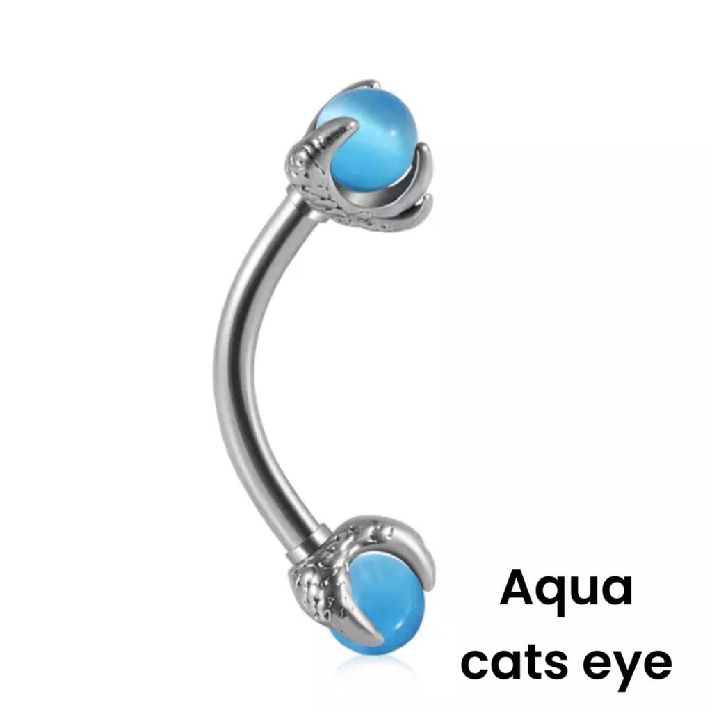 Dragon’s Talon Stone Eyebrow Daith Curved Barbell