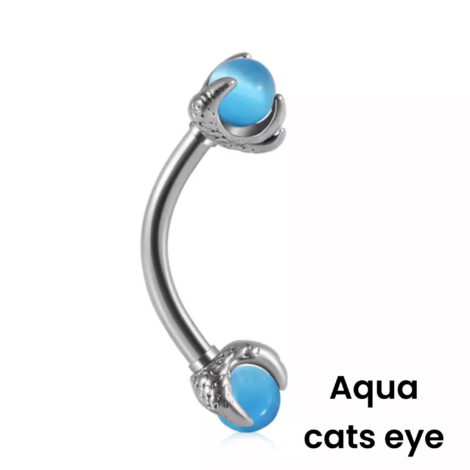 Dragon’s Talon Stone Eyebrow Daith Curved Barbell - Image 6