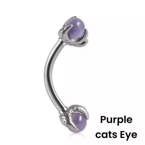 Dragon’s Talon Stone Eyebrow Daith Curved Barbell - Image 7