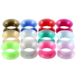 Silicone Skins, Extra Narrow, Double Flared Pearlised Tunnels