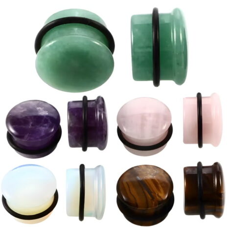 Organic Stone Single Flare Plug Pairs with O Rings - Image 8