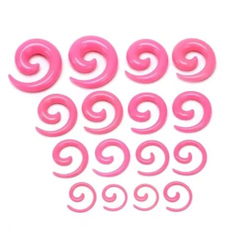 Acrylic Spiral Taper Plug Pairs Transparent/ Solid Colours - Image 4