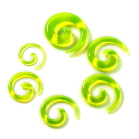 Acrylic Spiral Taper Plug Pairs Transparent/ Solid Colours - Image 7